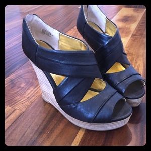 Seychelles Black Risky Business Wedges